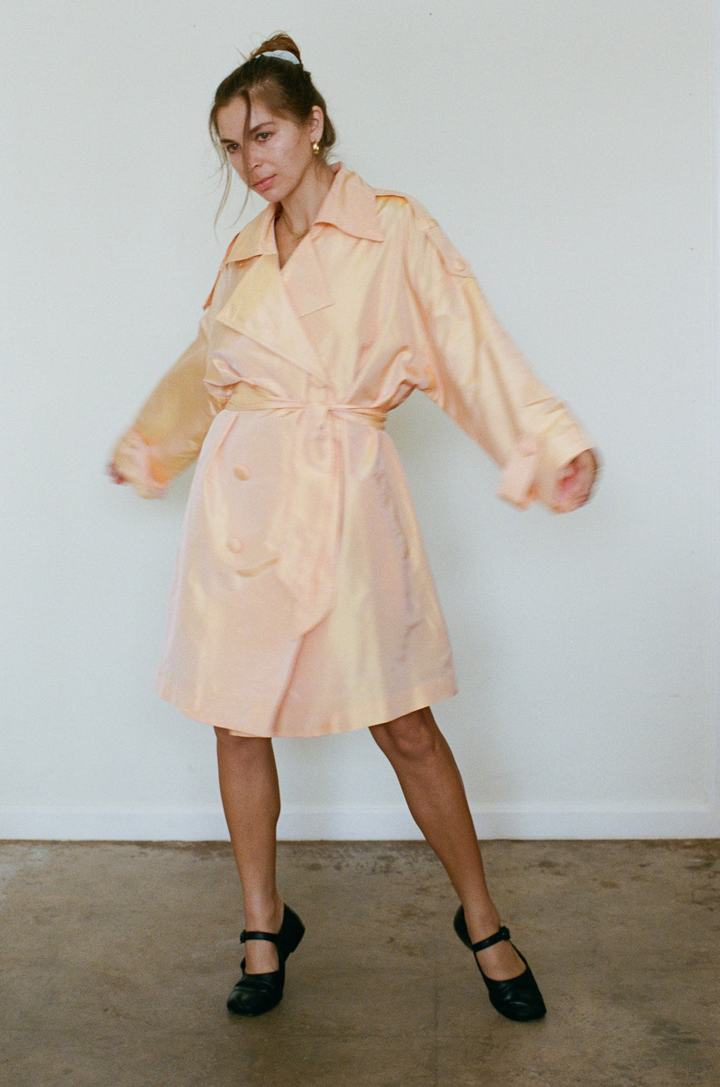 Rare Metallic Peach Trench