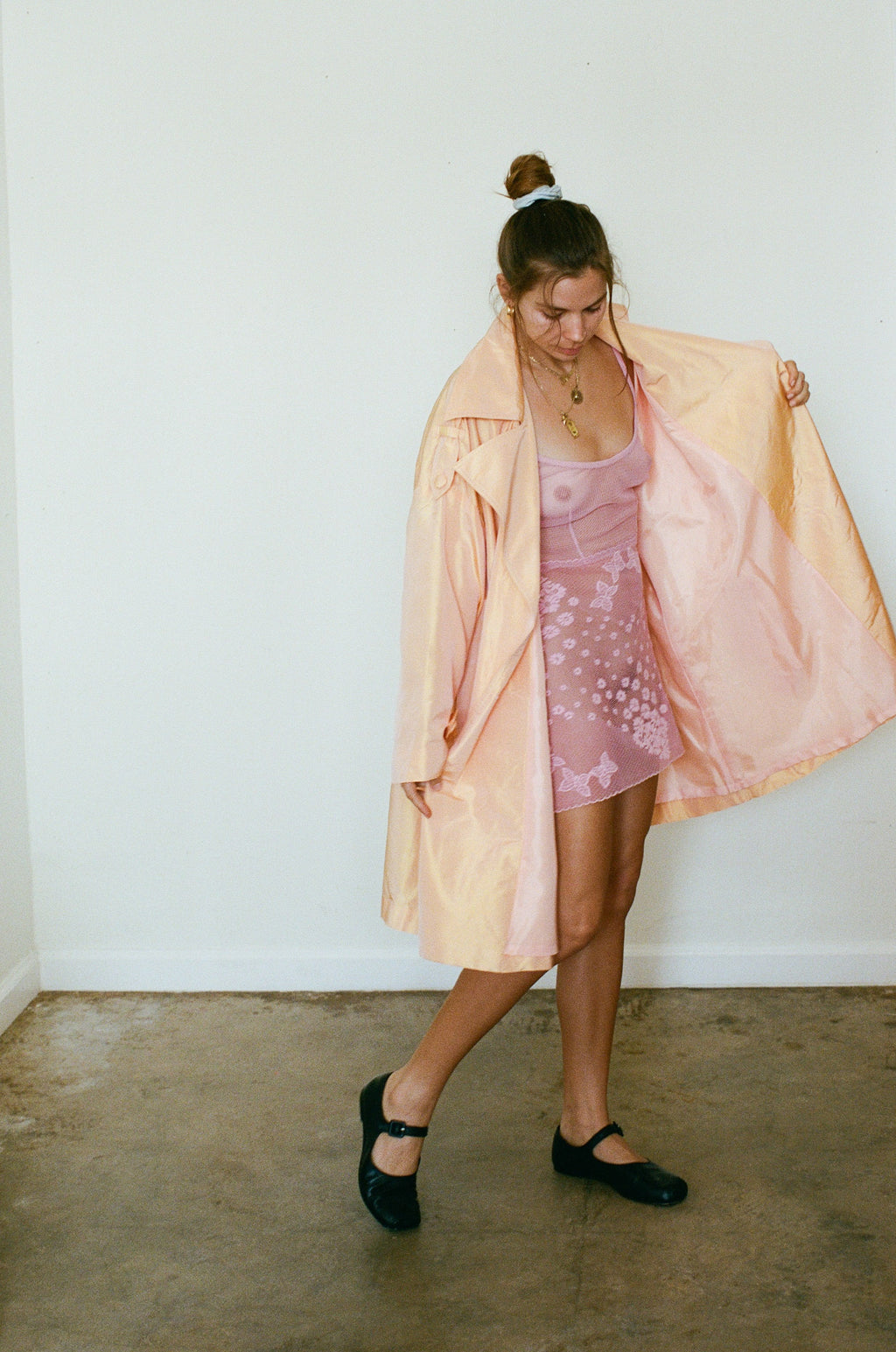 Rare Metallic Peach Trench