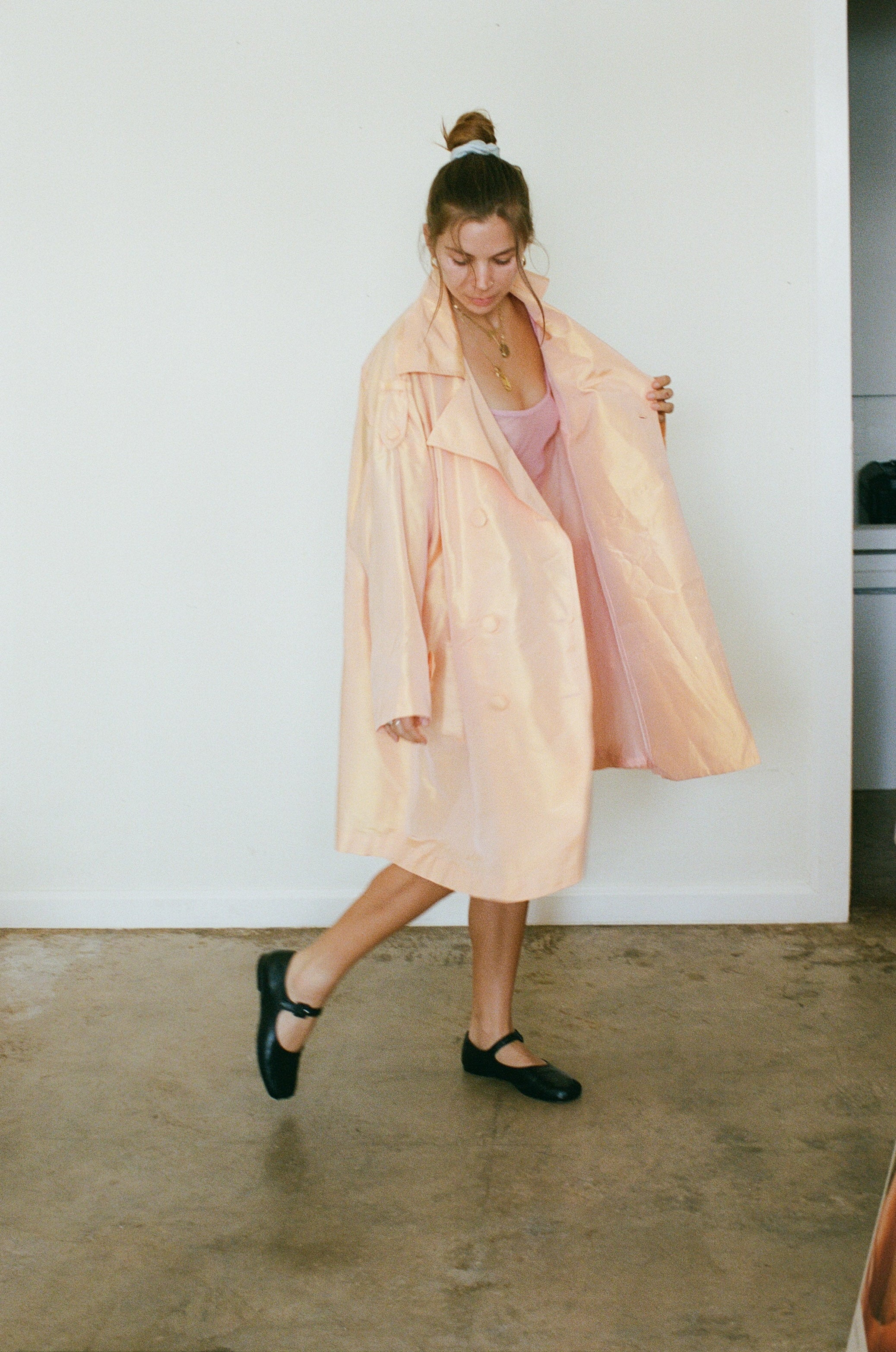 Rare Metallic Peach Trench