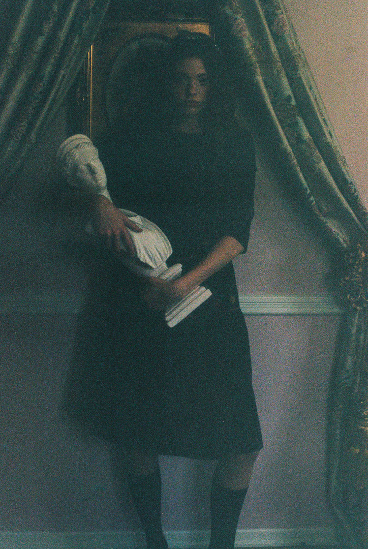 1970s Velvet Handmade Dress