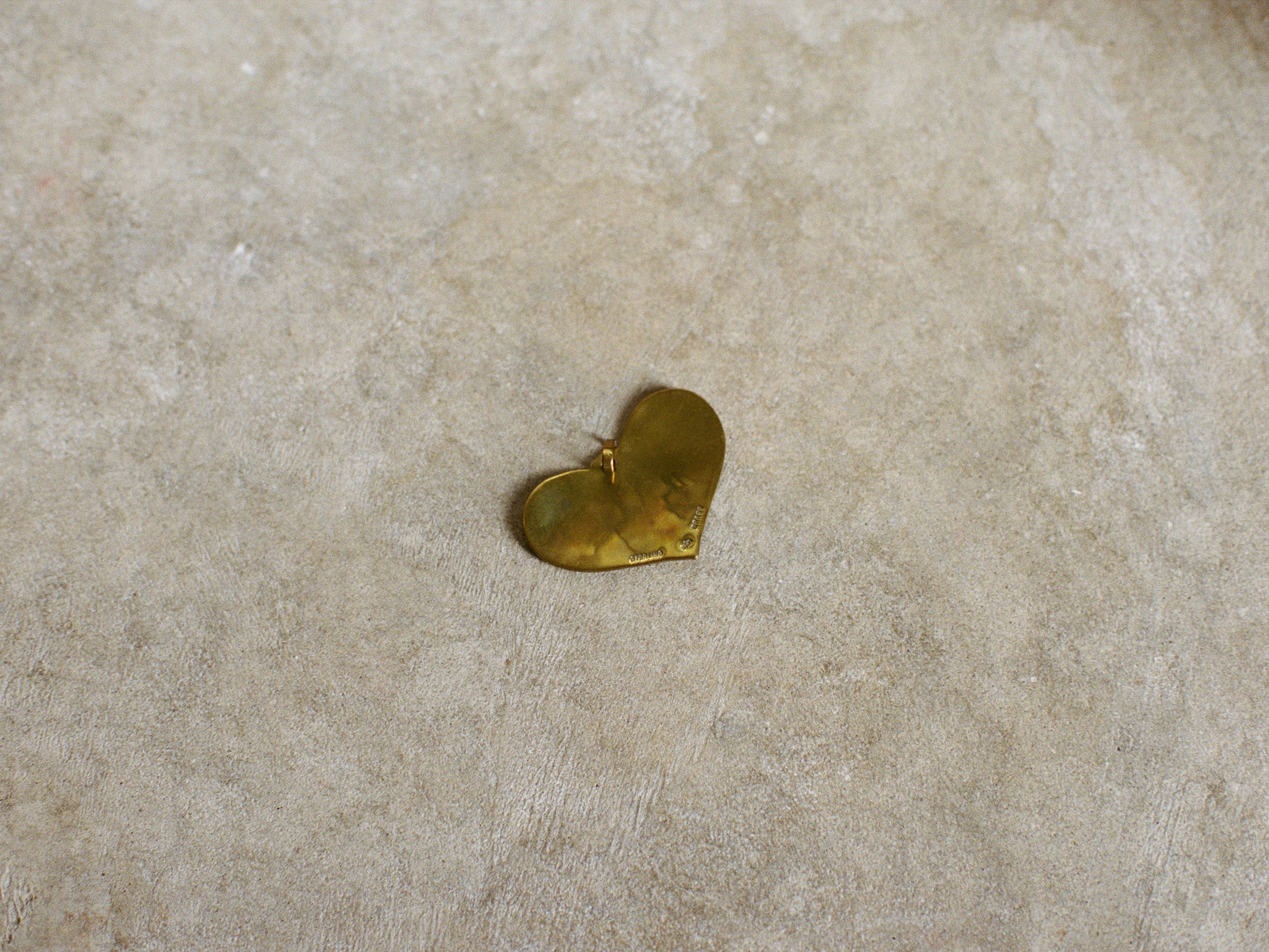 Est. 1970s Sterling & Brass Dove Pendant